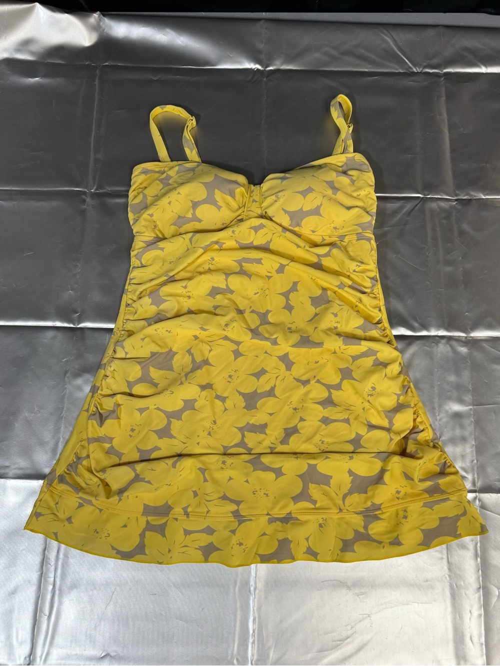 Yellow Floral Slip Dress by shore and shapes size 10